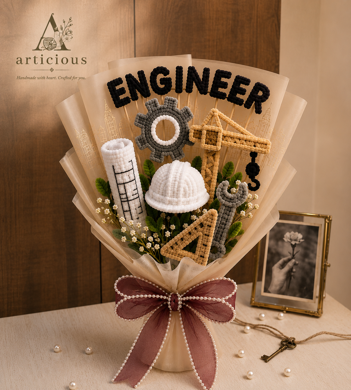 Handmade Pipe Cleaner Engineer Bouquet | Engineer Gift | Forever Flower Bouquet | Articious
