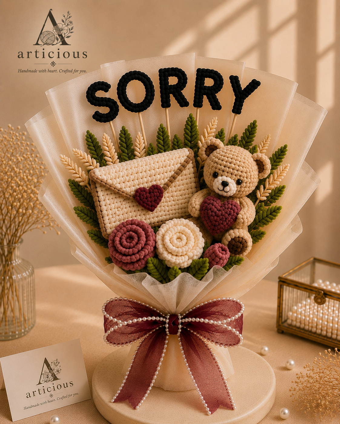 Handmade Pipe Cleaner Sorry Bouquet | Apology Gift | Forever Flower Bouquet | Articious