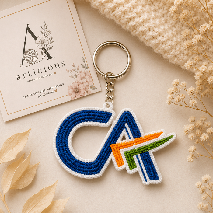 Handmade Crochet Chartered Accountant (CA) Keychain | Professional Gift | Articious