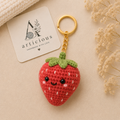 Handmade Crochet Strawberry Keychain | Cute Fruit Keychain | Articious